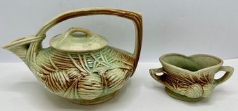 Set Vintage McCoy Pinecone Tea Pot & Sugar Bowl