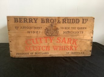 Berry Bros And Rudd Ltd Cutty Sark Scotch Whisky Wooden Crate #1