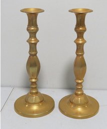 Matching Pair Of Brass Candlesticks