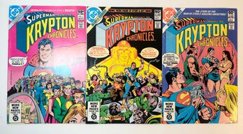 1981 Superman Krypton Chronicles Complete Set Vol 1,2,3 Comics