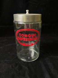 Tongue Depressors Glass Jar