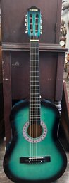 Lagrima 38 Blue/Green Beginner Acoustic Guitar With Copper Strings RK