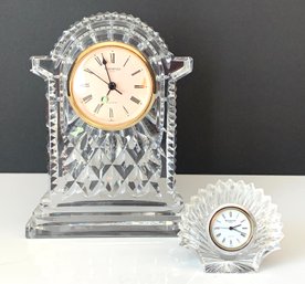 Pair Waterford Crystal Clocks (LOC: F2)