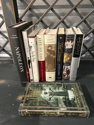 Hardcover Biography Book Lot - Napoleon, Truman Capote, Edith Wharton, Audrey Hepburn & More (9 Books)