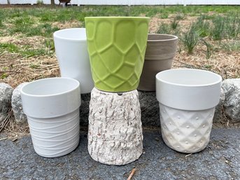 An Assortment Of Ceramic Planters