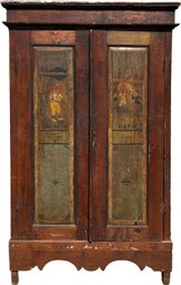 A 19th Century Hand Painted Display Cabinet - Likely Scandinavian