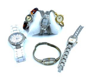 Grouping Of 6 Vintage Designer Name Watches