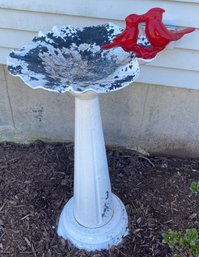 Casted Metal Bird Bath