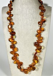 Fine Vintage Genuine Amber Beaded Necklace 22'
