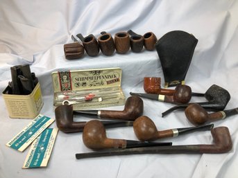 Lot 1 - Large Group Of 16 Estate Pipes / Accessories With Extras - Pipes - Most Are Briar - Big Ben - Ehrlich