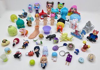 Assorted Miniature Toy Figurines: Sonny Angels, Chainsaw Man, LOL Surprise & More