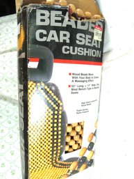 Vintage Beaded Car Seat Cushion In Box