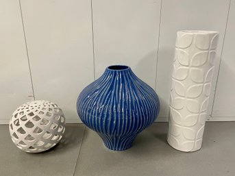Blue & White Vases And Decor