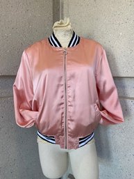 Pale Pink Varsity Style Jacket By C&C California - Size XL