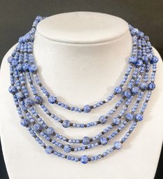 Western Germany Five Strand Lapis Necklace