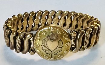 VINTAGE 1940'S CARMEN SWEETHEART GOLD FILLED EXPANSION BRACELET