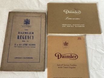 Vintage DAIMLER Car Owner Manuals