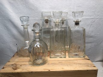 6 Glass Decanters