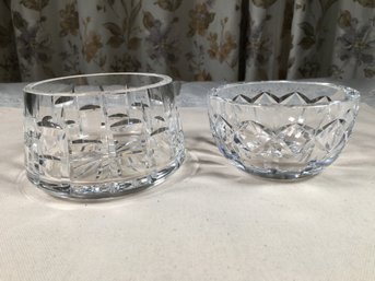 Two Vintage WATERFORD Crystal Bowls - Both Perfect Condition - Made In Ireland - Very Nice Bowls - NICE !