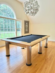 Brunswick Contemporary Style Pool Table & Cue Rack With T & M Pool Sticks