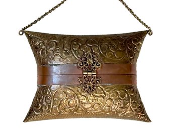 An Antique Brass And Copper Evening Bag