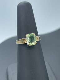 Gorgeous Antique Peridot Ring In 14k Yellow Gold