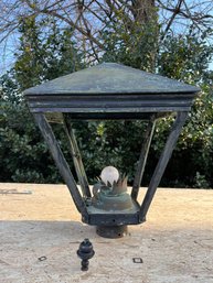 A Fabulous Antique Copper Lantern C. 1870 - Very Heavy - Converted