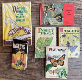 A Group Of Six Vintage Books On Insects And Butterflies