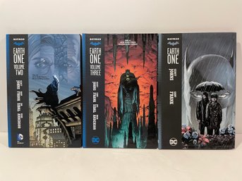 DC, 'batman Earth One' , Three Hard Cover Comic Books.