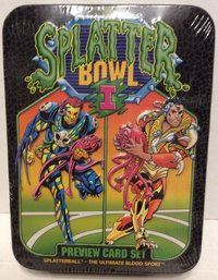 1993 Splatter Bowl 1 Preview Card Sealed Set In Tin - L