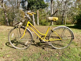 Vintage Schwinn Bicycle With Basket