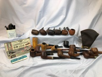 Lot 2 - Large Group Of 15 Estate Pipes / Accessories With Extras - Pipes - Most Are Briar - Royal - Ehrlich