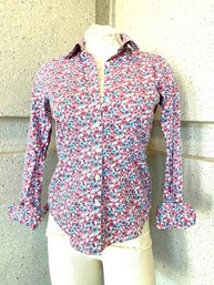 Ladies Brooks Brothers Floral Button Down Shirt - Size 2P