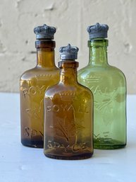 Lot Of 3 - Royall Lyme & Spice Bottles- Toilet Lotion Bottle