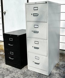 A Pair Of Metal File Cabinets