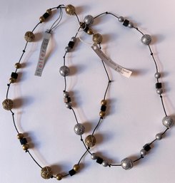 2 New Shelter Island Hand Crocheted Beaded Necklaces, Retailed For $38 Each
