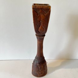 Carved Folk Art Double Bell
