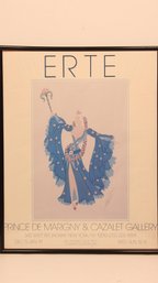 FRAMED ERTE POSTER FROM THE PRINCE DE MARIGNY & CAZALET GALLERY IN SOHO