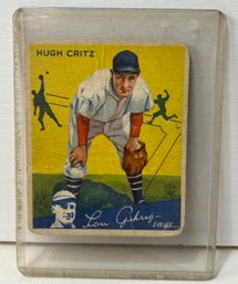 1934 Hugh Critz Big League Chewing Gum Advertisment Card