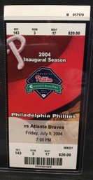 2004 Philadelphia Phillies Citizen's Bank Inaugural Season Game Ticket - L