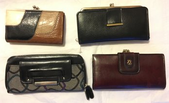 4 Vintage Designer Wallets - Croft & Barrow, Fossil, Di Lido, Capri