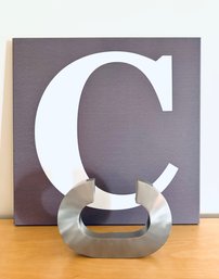 A Pair Of C's!  Avalisa Canvas Art & Metal Letter