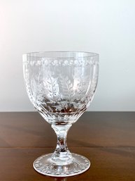 William Yeoward 6''  Fern Pattern Claret Goblet - Discontinued