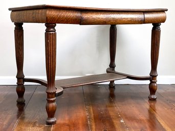 A Victorian Carved Oak Desk