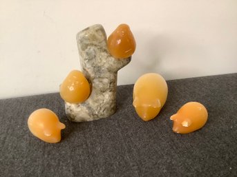 Stone Birds And Pigs Decor