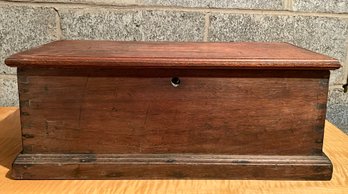 Antique Hinged Wooden Box