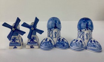 Delft Windmill / Icelandic Penis Museum Salt & Pepper Shaker Sets (2)