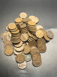 100 Wheat Pennies 1940's, 1950's