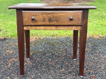 A Primitive Mahogany Shaker Side Table