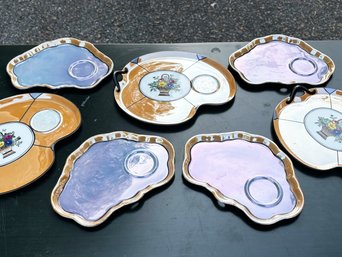 Early 20th Century Japanese Lusterware Luncheon Plates
